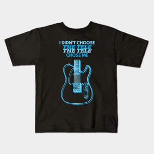 I Didn't Choose The Tele T-Style Guitar Body Outline Kids T-Shirt